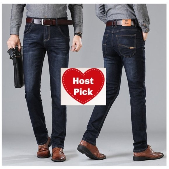Stretch Jeans for Men Dark Blue Wear them to work or relax at home - Picture 1 of 6
